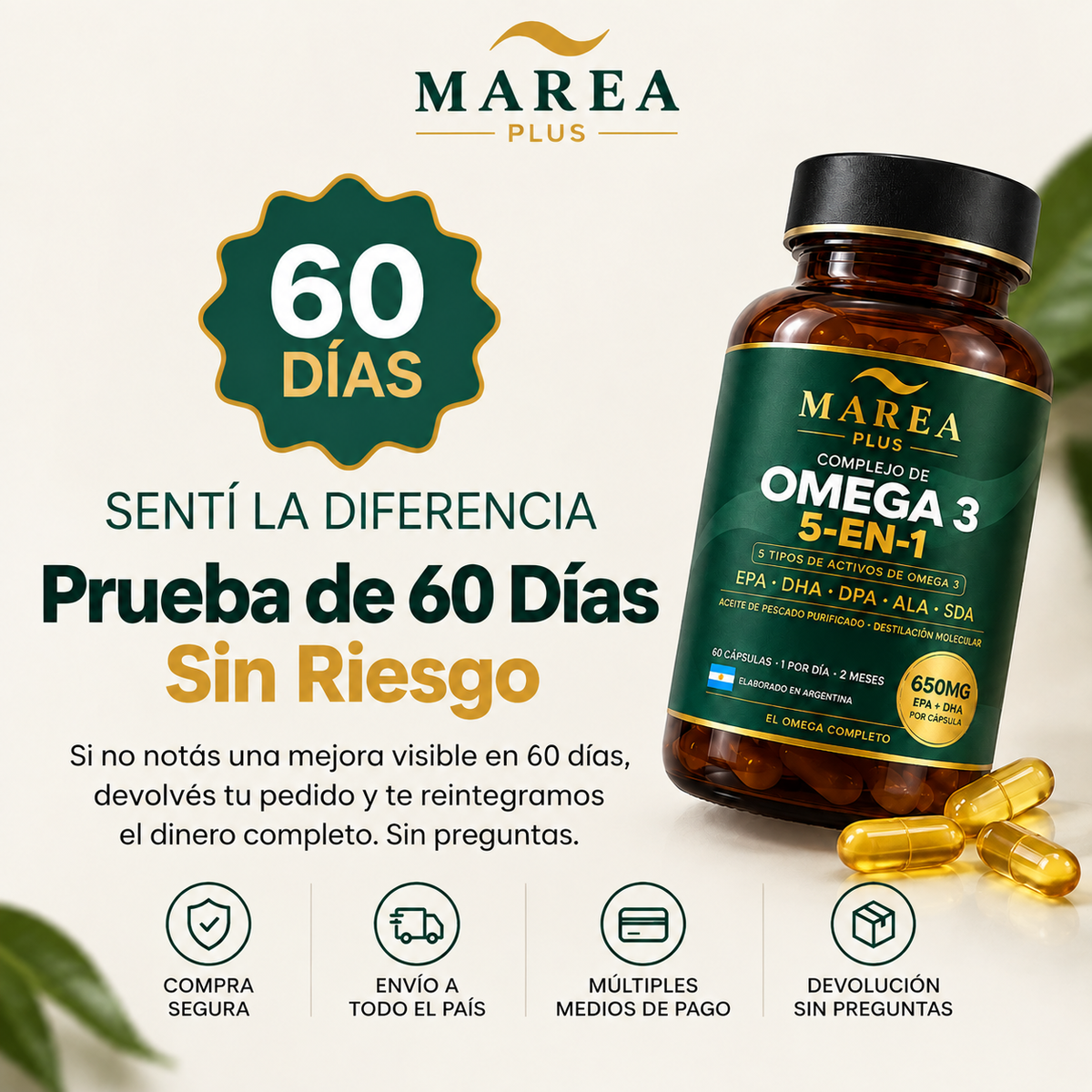 MAREA PLUS® Alivia de forma natural la inflamación de articulaciones para recuperar movimiento cómodo y sin dolor